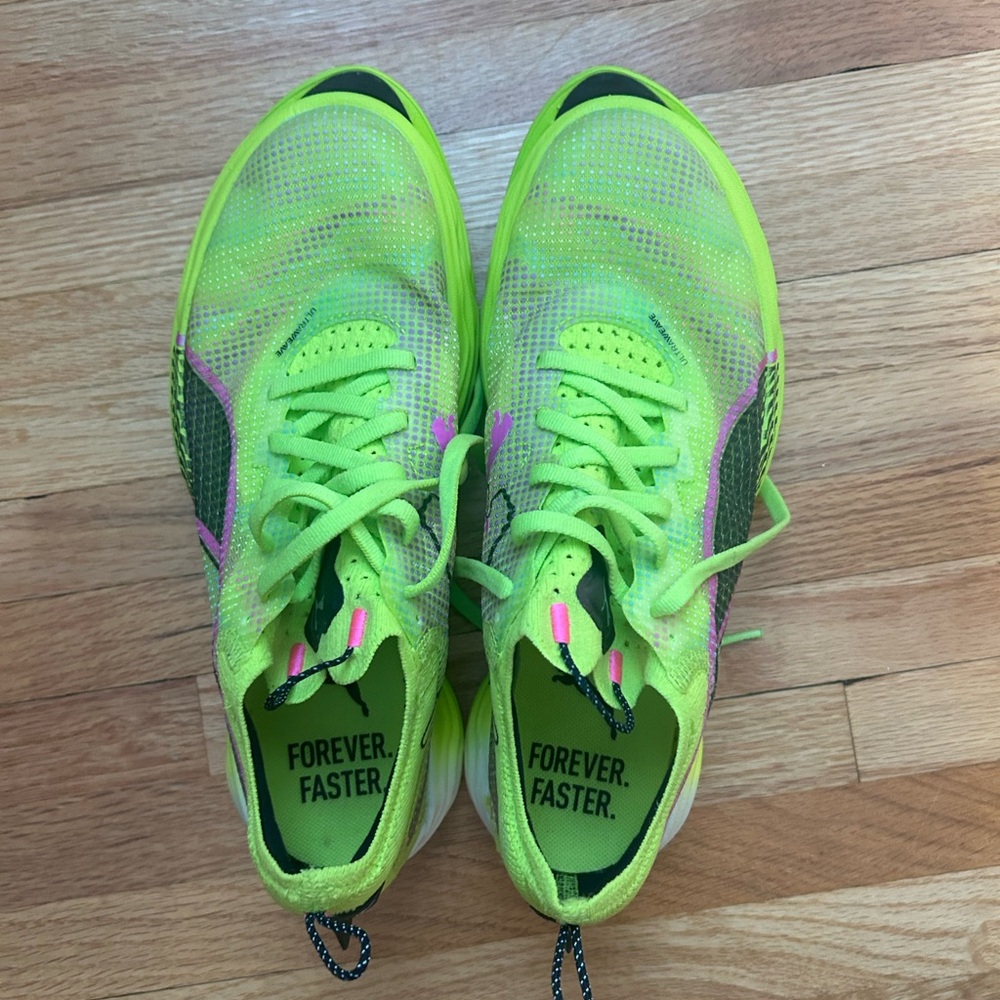 Puma Lime Green Sneakers with Black Logo